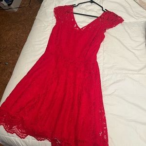 BB Dakota Red Lace Dress